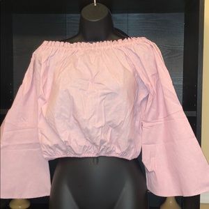 Bebe Bell Sleeve Crop Blouse